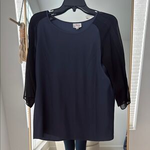 VGUC Parker Silk Sheer Sleeve Blouse